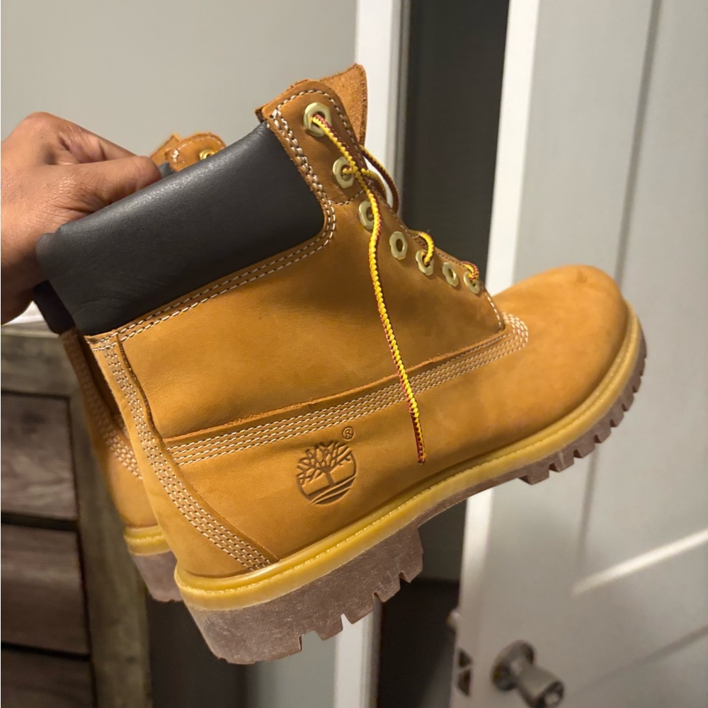 Timberland Tan and Black Boots